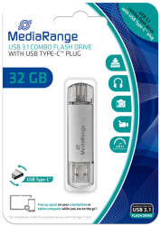 mediarange mr936 32gb usb 31 combo flash drive with usb type c plug photo