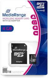 mediarange mr956 4gb micro sdhc class 10 with sd adapter photo