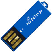 mediarange mr975 8gb usb 20 nano flash drive paper clip stick blue photo