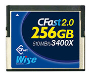 wise wi cfast 2560 3400x blue 256gb cfast 20 memory card photo