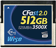 wise wi cfast 5120 3500x blue 512gb cfast 20 memory card photo
