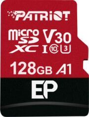 patriot pef128gep31mcx ep series 128gb micro sdxc u3 v30 a1 class 10 with sd adapter