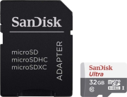 sandisk sdsqunr 032g gn3ma 32gb ultra u1 micro sdhc uhs i class 10 sd adapter photo