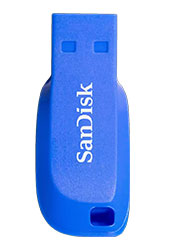 sandisk cruzer blade 32gb usb 20 flash drive blue sdcz50c 032g b35be photo