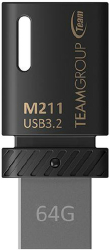 team group tm211364gb01 m211 64gb usb 32 type a type c flash drive photo