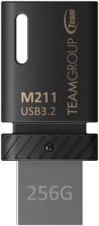 team group tm2113256gb01 m211 256gb usb 32 type a type c flash drive