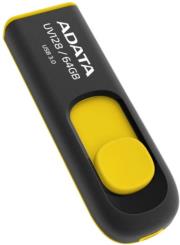 adata dashdrive uv128 64gb usb 32 flash drive black yellow photo
