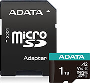 adata ausdx1tui3v30sa2 ra1 premier pro 1tb micro sdxc u3 v30 a2 with adapter