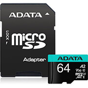 adata ausdx64gui3v30sa2 ra1 premier pro 64gb micro sdxc u3 v30 a2 with adapter photo