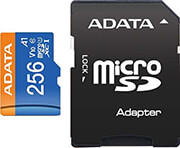 adata ausdx256guicl10a1 ra1 premier micro sdxc 256gb uhs i v10 class 10 retail with adapter