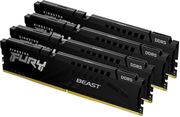 ram kingston fury beast black 128gb 4x32gb ddr5 5600mt s cl40 intel xmp quad kit kf556c40bbk4 128 photo