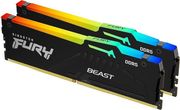 ram kingston fury beast black rgb 128gb 2x64gb ddr5 5600mt s cl40 intel amd dual kf556c40bbak2 12 photo