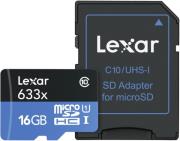 lexar high performance 633x micro sdhc 16gb uhs i class 10 sd adapter photo