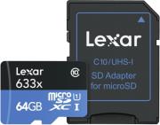 lexar high performance 633x micro sdxc 64gb uhs i class 10 sd adapter photo