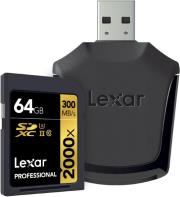 lexar professional 2000x sdxc 64gb uhs ii class 3 card reader photo