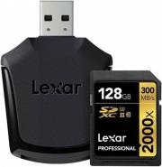 lexar professional 2000x sdxc 128gb uhs ii class 3 card reader photo