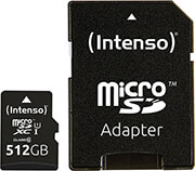 intenso 3423493 512gb micro sdxc uhs i premium class 10 sd adapter