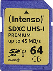 intenso 3421490 64gb sdxc premium u1 class 10 photo