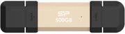 silicon power ds72 500gb nvme portable ssd usb 32 gen 2 type a type c gold sp500gbuc3s72vpg photo