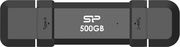 silicon power ds72 500gb nvme portable ssd usb 32 gen 2 type a type c black sp500gbuc3s72vpk photo