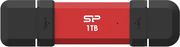 silicon power ds72 1tb nvme portable ssd usb 32 gen 2 type a type c red sp001tbuc3s72vpr photo