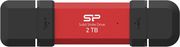 silicon power ds72 2tb nvme portable ssd usb 32 gen 2 type a type c red sp002tbuc3s72vpr photo