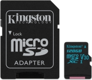 kingston sdcg2 128gb canvas go 128gb micro sdxc class 10 uhs i u3 v30 sd adapter photo
