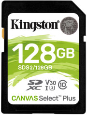 kingston sds2 128gb 128gb sdxc canvas select plus 100r c10 uhs i u3 v30 photo