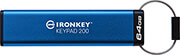 kingston ikkp200 64gb ironkey keypad 200 64gb usb 32 hardware encrypted flash drive photo