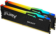 ram kingston fury beast black rgb 64gb 2x32gb ddr5 6000mt s cl30 amd ex dual kit kf560c30bbeak2 6 photo