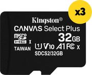3 x kingston sdcs2 32gbsp canvas select plus 32gb micro sdhc 100r a1 c10 bulk photo 3 x kingston sdcs2 32gbsp canvas select plus 32gb micro sdhc 100r a1 c10 bulk photo
