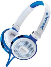 sonicgear xenon 7 wired headset with mic white blue photo