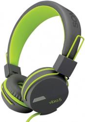 sonicgear headphones vibra 5 with mic grey green photo