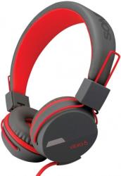 sonicgear headphones vibra 5 with mic grey red photo