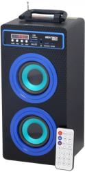 audiobox beatbox bb6000 portable stereo speaker with fm radio black blue photo