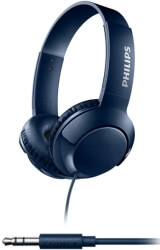 philips shl3070bl 00 bass on ear flat folding headphones blue photo
