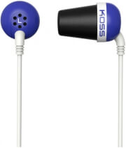 koss the plug colors in ear headphones blue photo