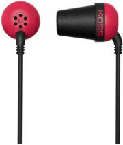 koss the plug colors in ear headphones red photo