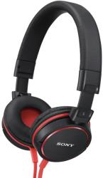 sony mdr zx600r stereo headphones red photo
