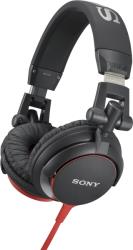 sony mdr v55r dj style headphones red photo