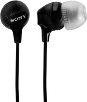 sony mdr ex15lp in ear earphones black photo