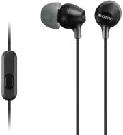 sony mdr ex15ap in ear headset black photo