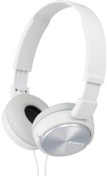 sony mdr zx310w lightweight folding headband type headphones white photo