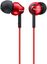 sony mdr ex110lp in ear headphones red photo
