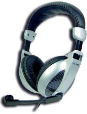 nilox headset full size black silver photo