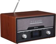 denver mda 525dw retro radio dark wood photo