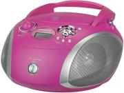 grundig rcd 1445 usb radio with cd player and mp3 wma playback pink silver photo