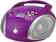 grundig rcd 1445 usb radio with cd player and mp3 wma playback purple silver photo