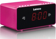 lenco cr 510 stereo clock radio pink photo