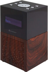 soundmaster ur210br fm dab digital alarm clock radio with usb charging brown photo